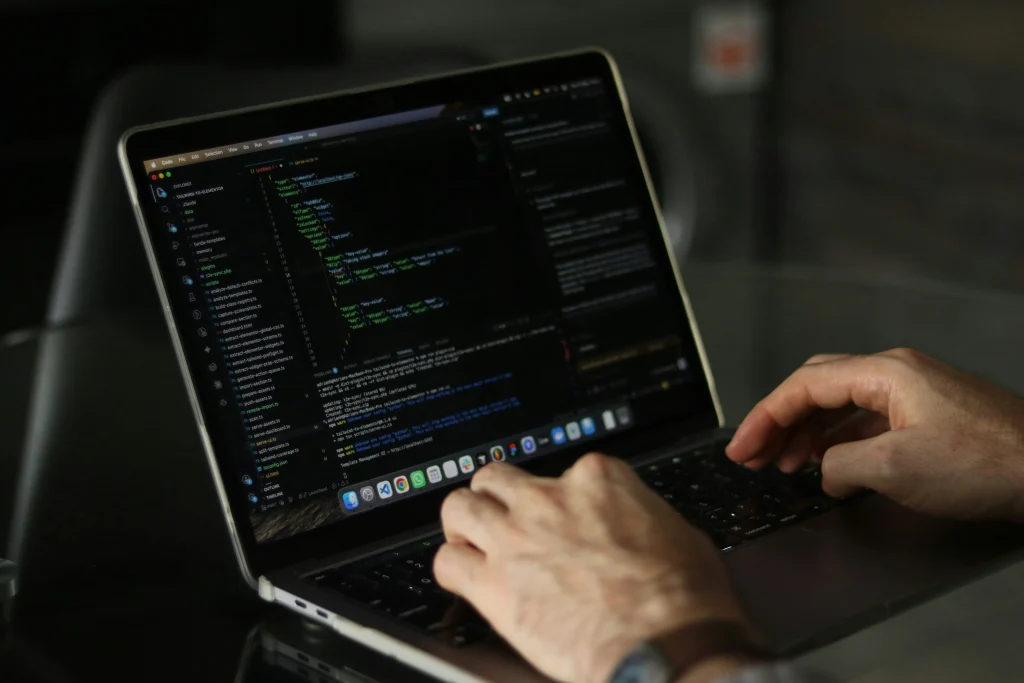 Developer working on SQL code before using a tool to format SQL queries online